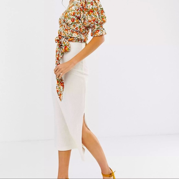 Free People Dresses & Skirts - Free People Helen Ribbed Corduroy Tube Skirt